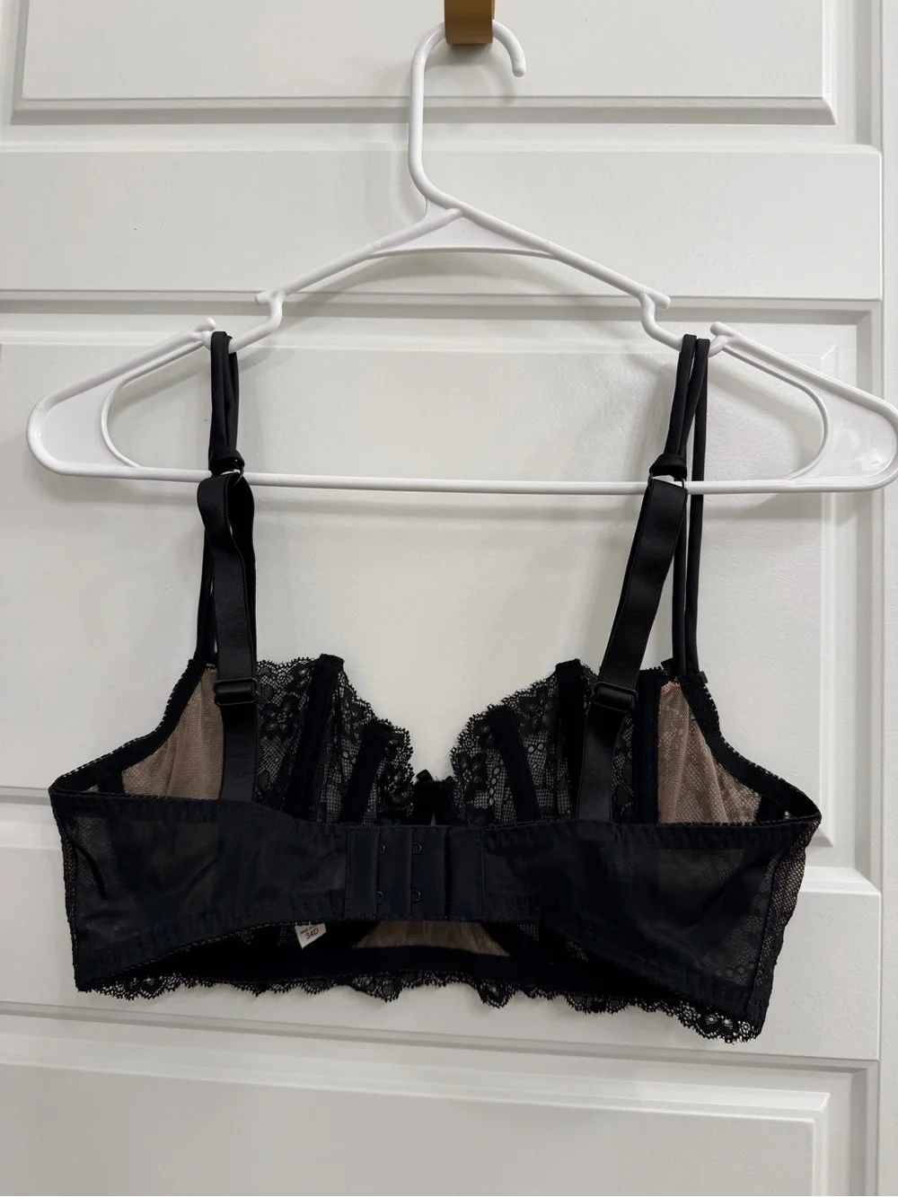 Vintage 2003 Victoria's Secret Black Lace Corset Longline Bra 34D